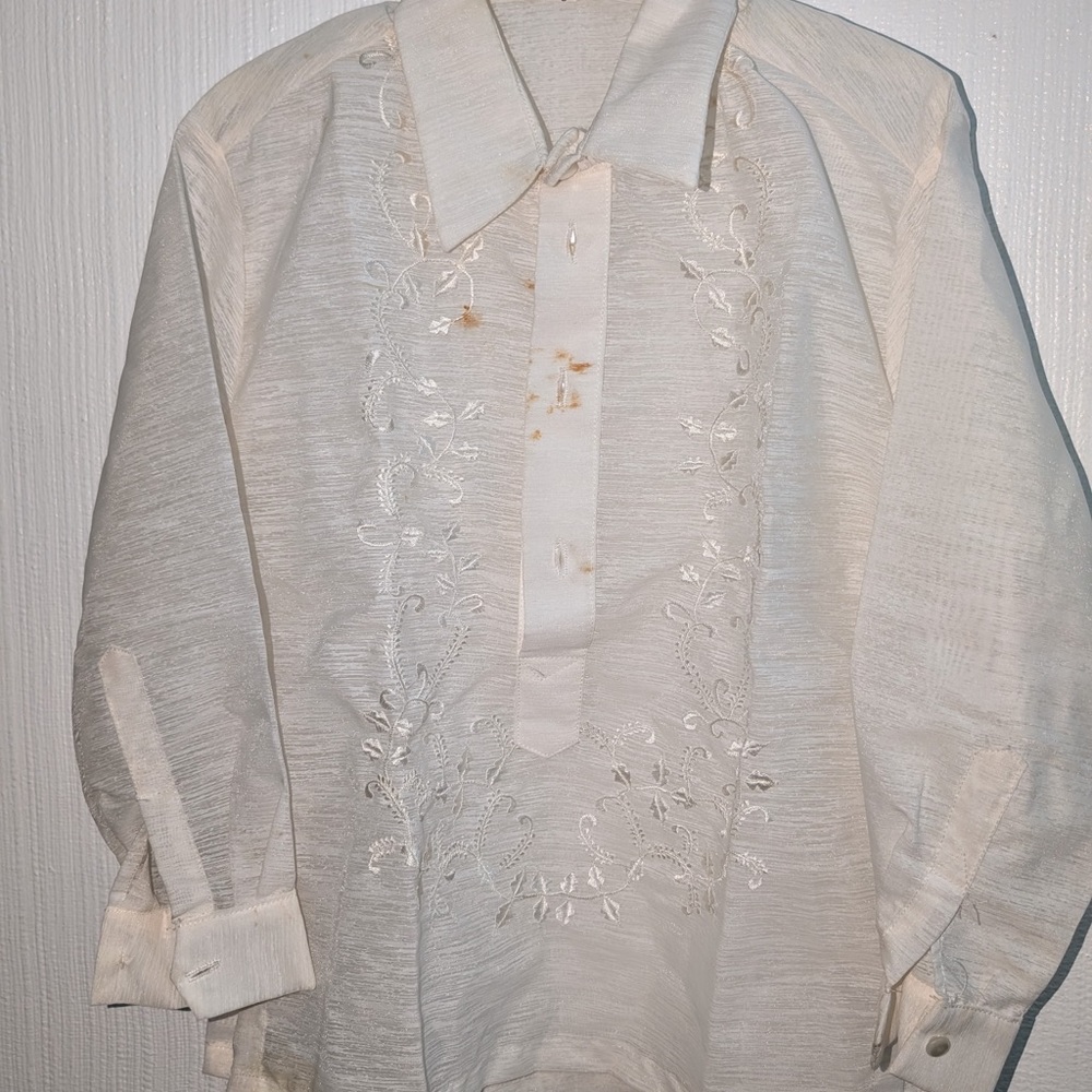 Othr Cream Formal Kids Dress Shirt Sarong!!!